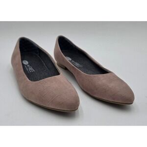 Dr Scholls Be Free Flats Women's 8 M Mauve Pink Croc Pointed Toe Ballet Shoes